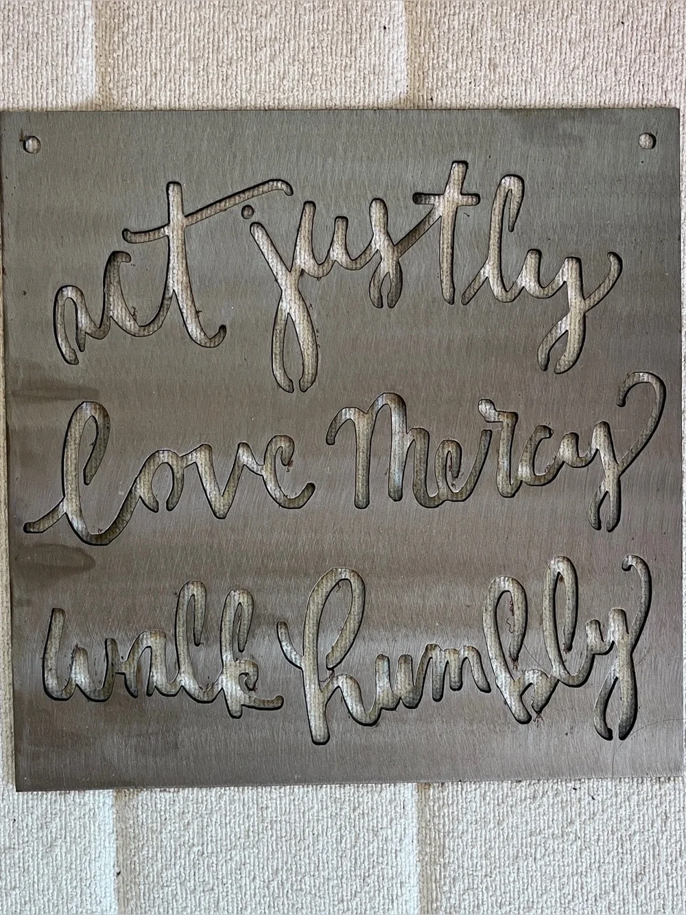 Magnolia JDH Metal Wall Art “Act Justly”